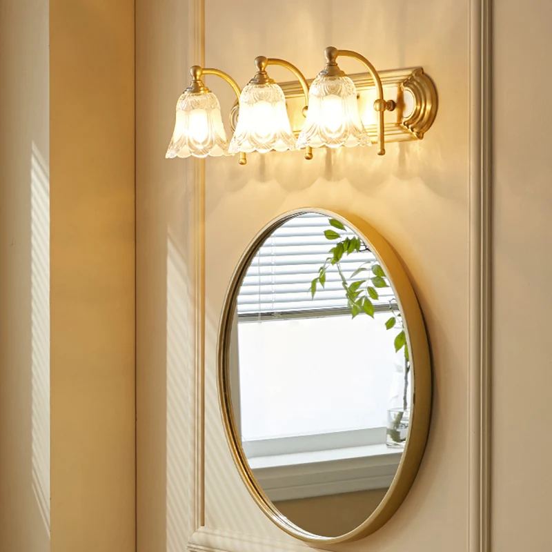 Gewapende make-up wandverlichtingsarmaturen Lichte extravagantie Koperen ijdelheidslampen retrostijl Clearhalo