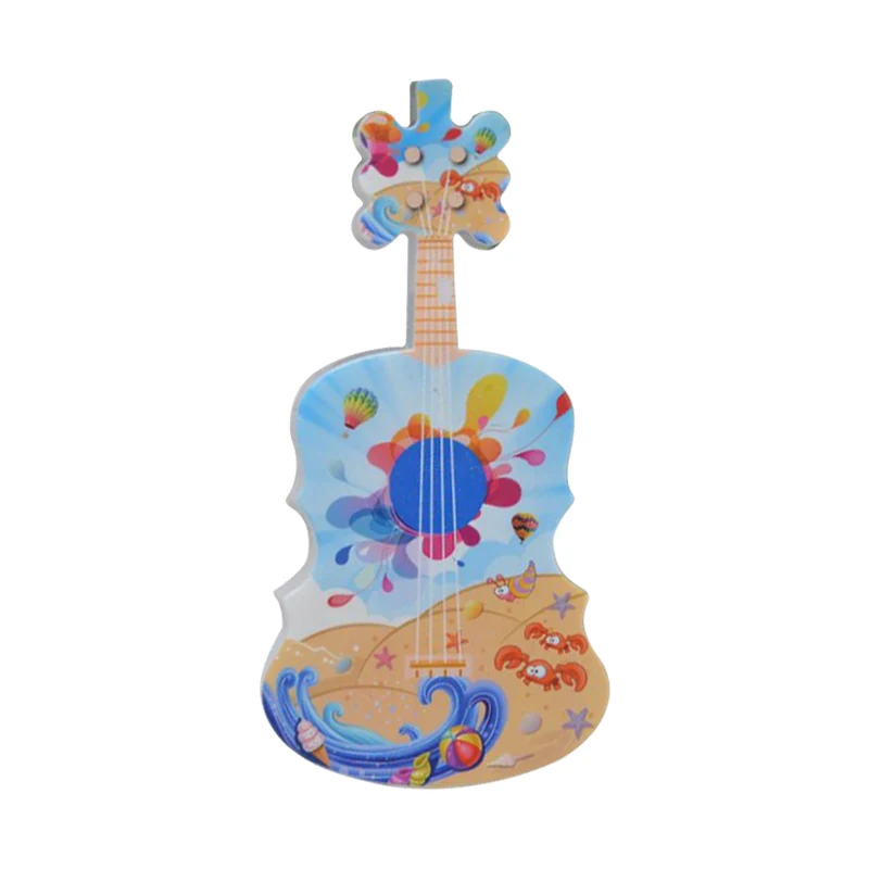 Gitaar Mini Plug- LED Wandlamp Kinderen Kunststof Blauw en Geel/Rood en Blauw Nachtverlichting met afstandsbediening Clear...