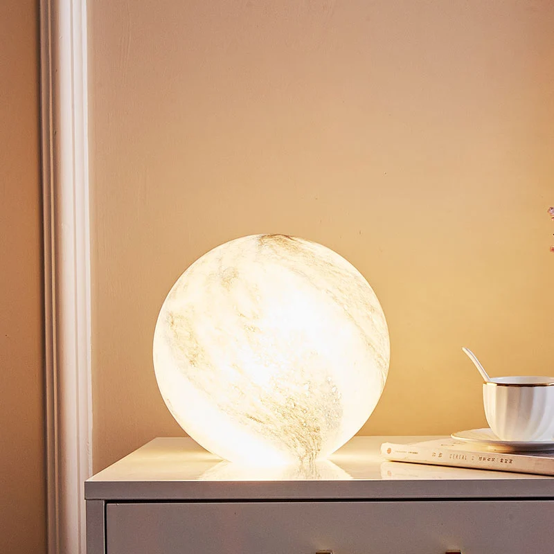 Global Slaapkamer Nachtkastje Verlichting Saturnus Glas 1 Licht Modernistische Nachtkastje Lamp Bruin Clearhalo