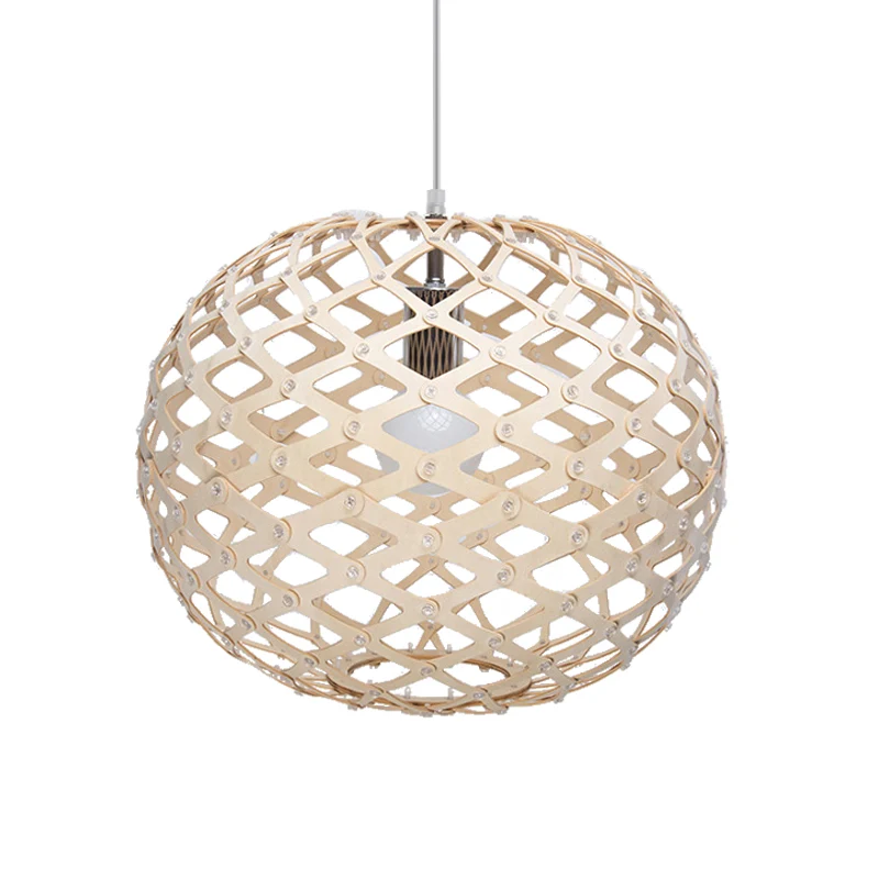 Global Suspension Pendel Hedendaags Hout 1 Lamp Beige Hanglampenset, 16"/19,5" Breed Clearhalo