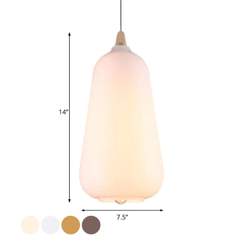 Global/Kalebas/Ellips Hanglamp Hedendaags Rokerig/Amber/Wit Glas 1 Licht Eetkamer Hangende Plafondlamp Clearhalo