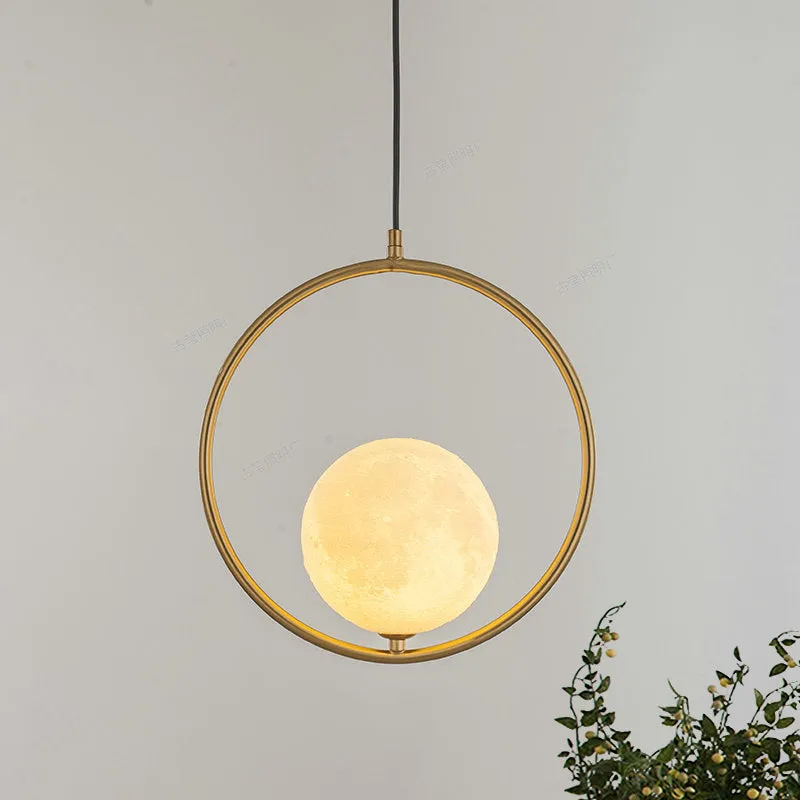 Globe hanglamp eigentijds mat wit glas 1 kop gouden plafondlamp met metalen ring Clearhalo