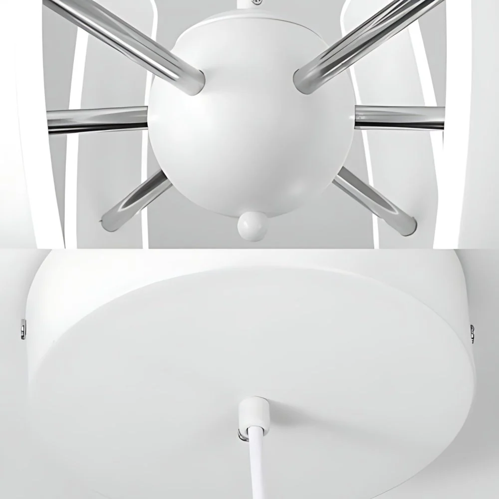 Globe hanglamp postmodern acryl 1-lichts witte kroonluchterlamp wit met geïntegreerde LED Clearhalo