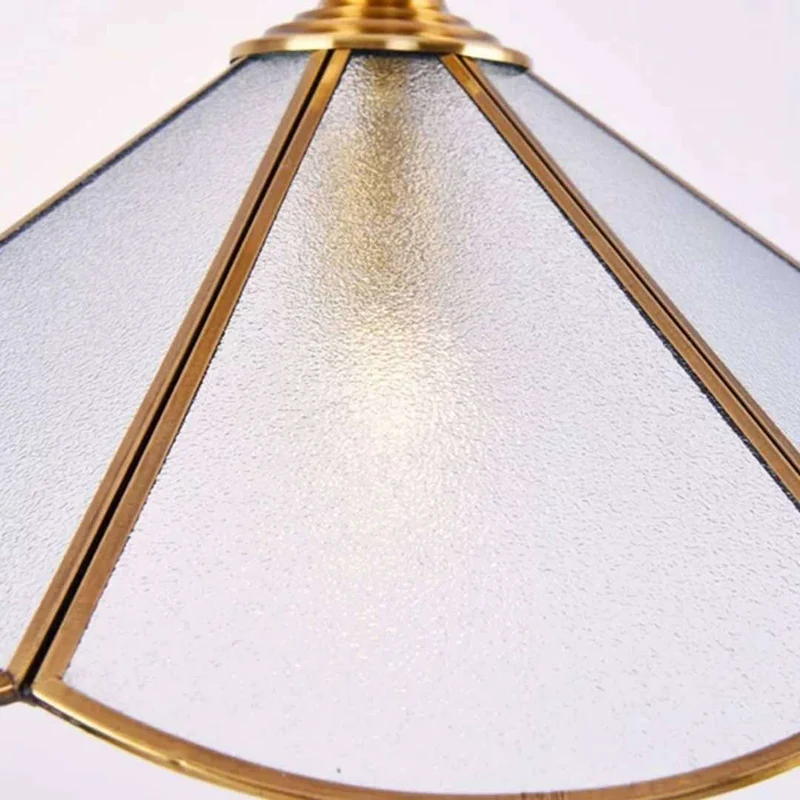 Goud uitlopende ophangverlichting Traditioneel matglas 1-kops eetkamer hangende hanglamp Clearhalo