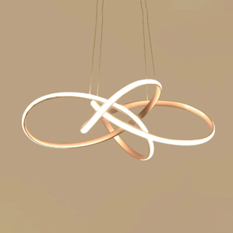 Gouden Floral Twist LED kroonluchter Art Deco metalen hangende plafondlamp voor eetkamer Clearhalo