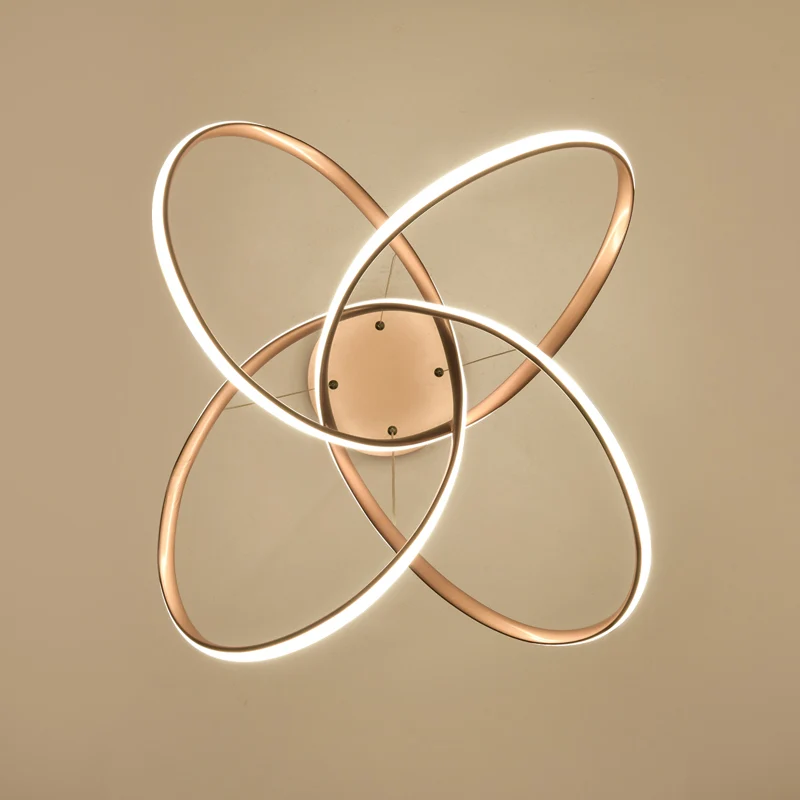 Gouden Floral Twist LED kroonluchter Art Deco metalen hangende plafondlamp voor eetkamer Clearhalo