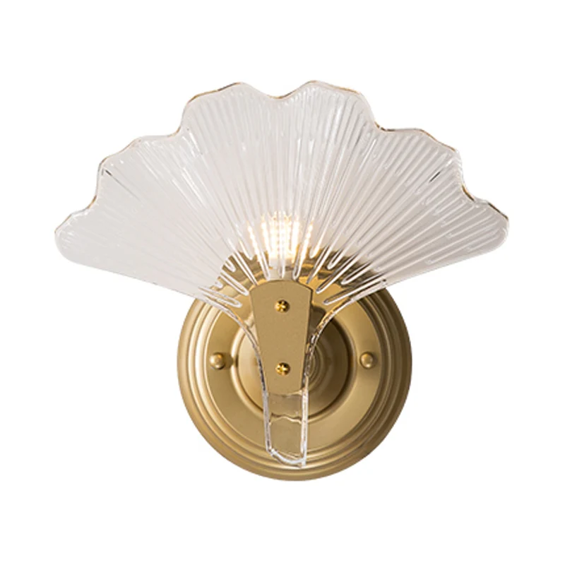 Gouden Ginkgo Sconce Light Traditionele 1/3 Heads Metal Wall Lighting Armatuur voor eetkamer Clearhalo