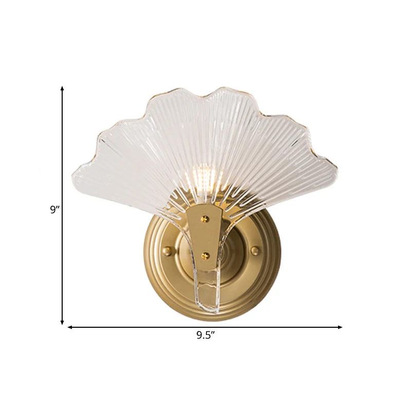Gouden Ginkgo Sconce Light Traditionele 1/3 Heads Metal Wall Lighting Armatuur voor eetkamer Clearhalo