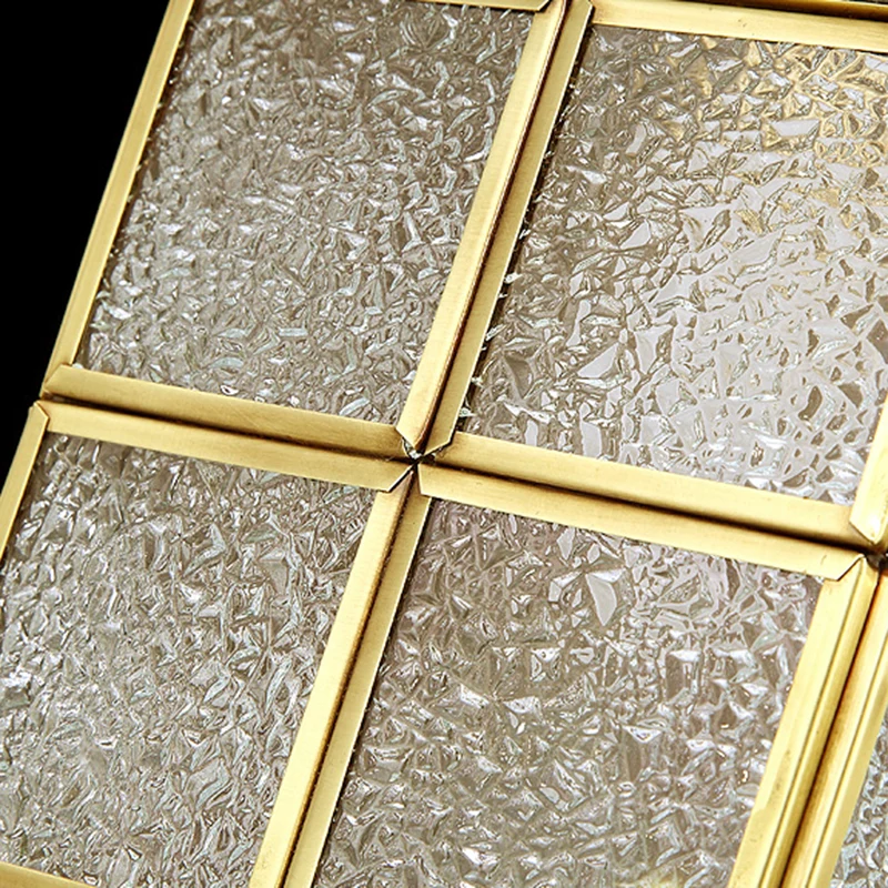 Gouden huisvormige druppelhanger Koloniaal chic getextureerd glas 1 lamp Eetkamer hanglamp Clearhalo