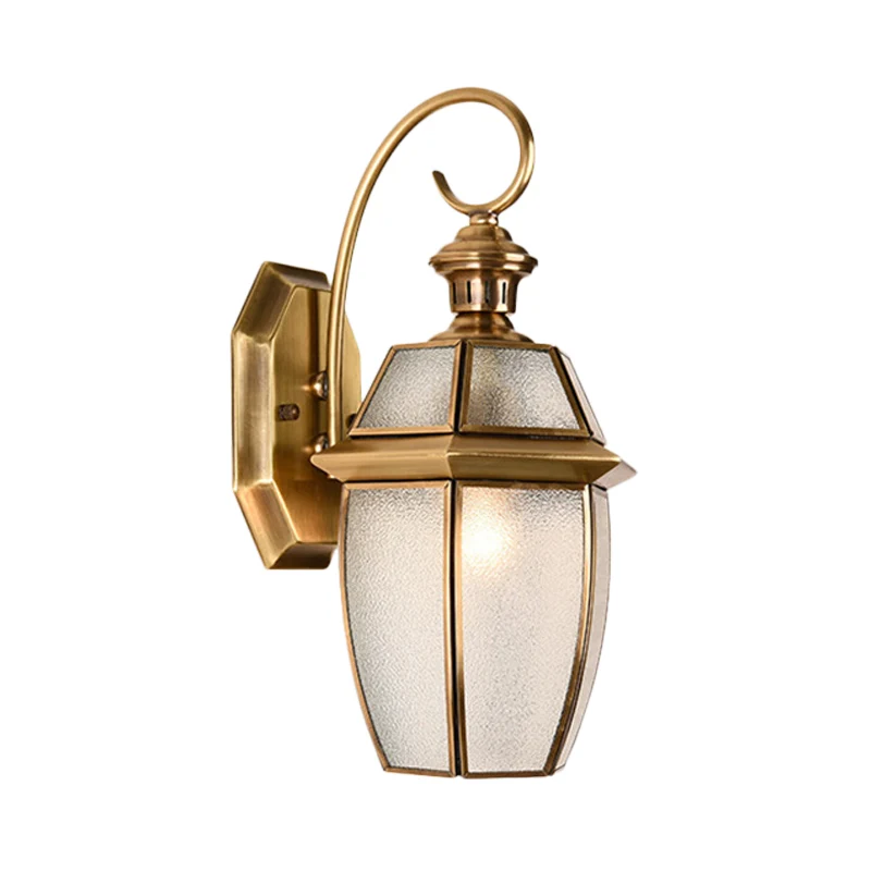 Gouden Urn Sconce Lamp Traditioneel Metaal 1 Kop Wandverlichtingsarmatuur voor Eetkamer Clearhalo