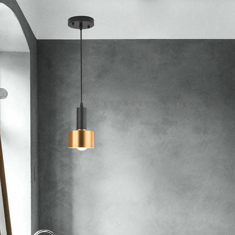 Granaatvormige slingerlamp postmodern metaal 1 lamp zwart-messing hangende hanger Clearhalo