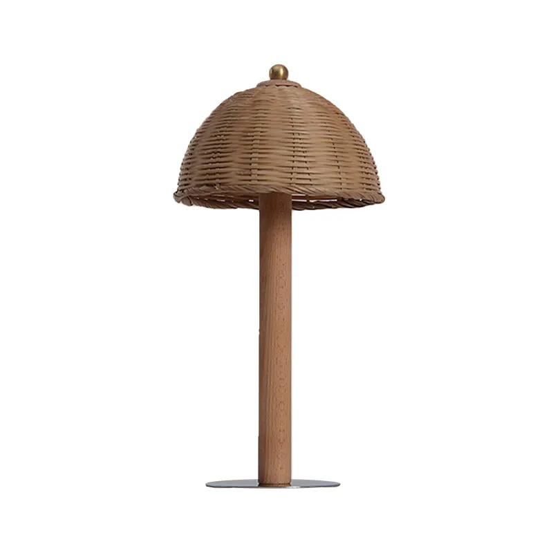 Halfrond Bureaulamp Chinees Bamboe 1 Lamp Taakverlichting Hout voor Eetkamer Clearhalo