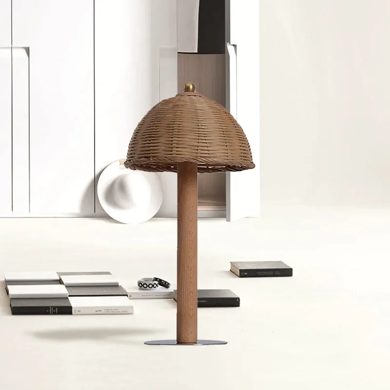 Halfrond Bureaulamp Chinees Bamboe 1 Lamp Taakverlichting Hout voor Eetkamer Clearhalo