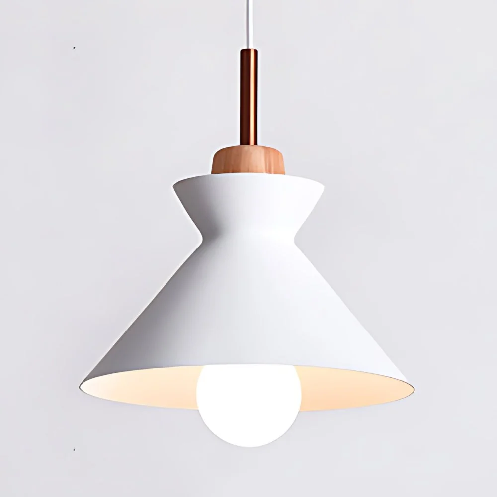 Hangende verlichting Scandinavische stijl met schaduw Aluminium hanglamp met enkele kop voor veranda Clearhalo