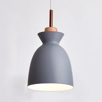 Hangende verlichting Scandinavische stijl met schaduw Aluminium hanglamp met enkele kop voor veranda Clearhalo