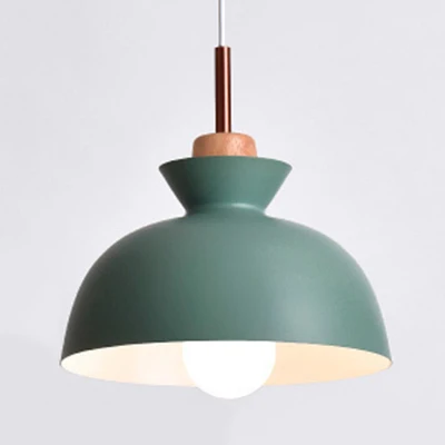 Hangende verlichting Scandinavische stijl met schaduw Aluminium hanglamp met enkele kop voor veranda Clearhalo
