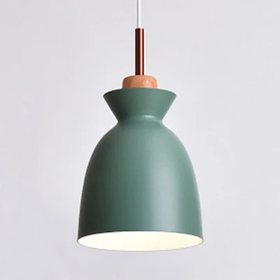 Hangende verlichting Scandinavische stijl met schaduw Aluminium hanglamp met enkele kop voor veranda Clearhalo