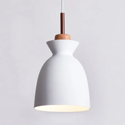 Hangende verlichting Scandinavische stijl met schaduw Aluminium hanglamp met enkele kop voor veranda Clearhalo