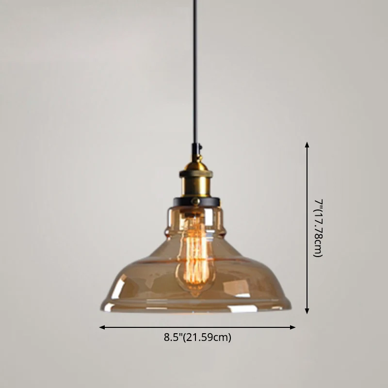 1 Hangende verlichtingsarmaturen retro-industriële stijl, glazen hangende hanglampen voor bar Clearhalo
