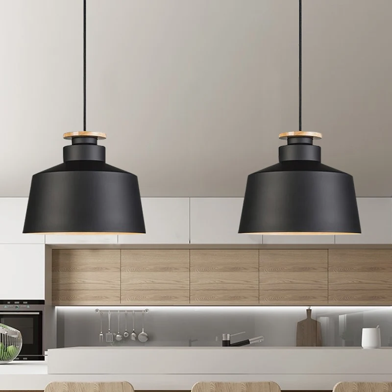 Hanglamp met 1 kop, schuur/cilinder/taps, moderne stijl, zwart/witte afwerking, hangend plafondlamp van metaal met verstel...