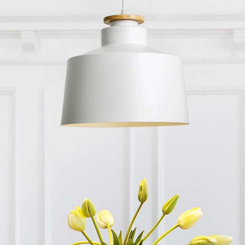 Hanglamp met 1 kop, schuur/cilinder/taps, moderne stijl, zwart/witte afwerking, hangend plafondlamp van metaal met verstel...