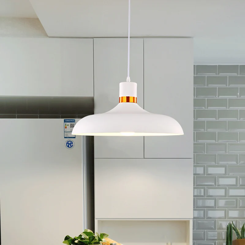 Hanglamp met 1 lamp en schuurscherm Aluminium Macaron-stijl restaurantplafondlamp grijs/blauw Clearhalo