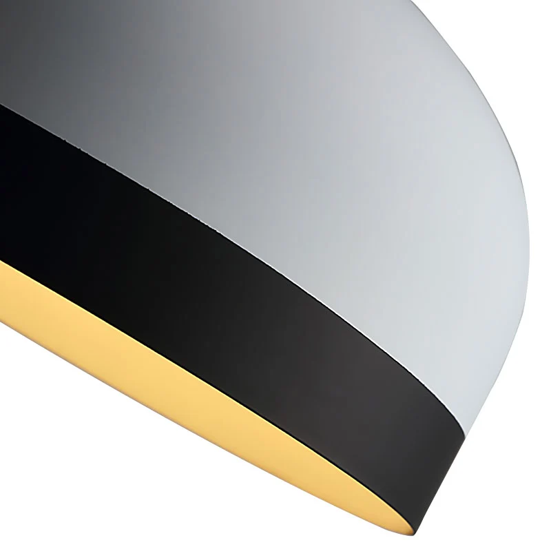 Hanglamp met metalen koepel, 1 lichte, moderne, eenvoudige hanglamp zwart en wit Clearhalo