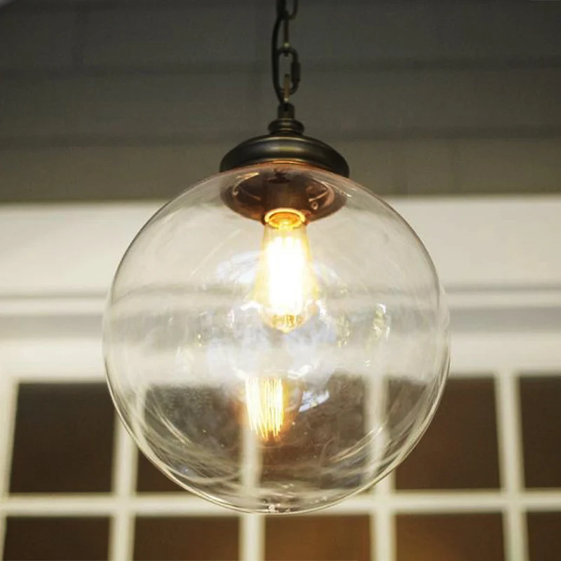 Hanglamp van helder glas, Eenvoud, restauranthanglamp met 1 lamp Clearhalo