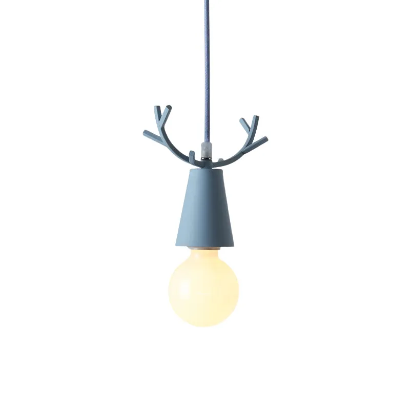 Hanglamp voor slaapkamer, verstelbare kogelplafondarmatuur met geweidecoratie voor kinderen Scandinavische stijl Clearhalo