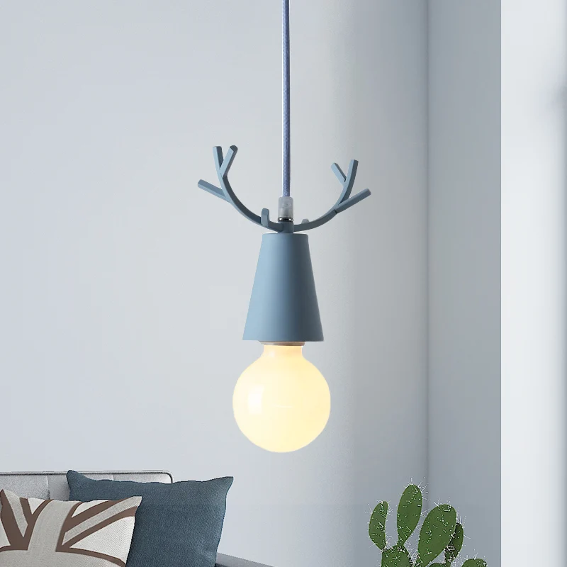Hanglamp voor slaapkamer, verstelbare kogelplafondarmatuur met geweidecoratie voor kinderen Scandinavische stijl Clearhalo