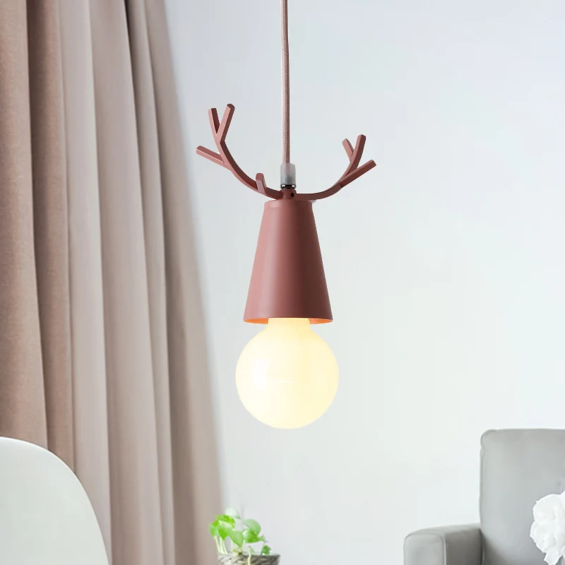 Hanglamp voor slaapkamer, verstelbare kogelplafondarmatuur met geweidecoratie voor kinderen Scandinavische stijl Clearhalo