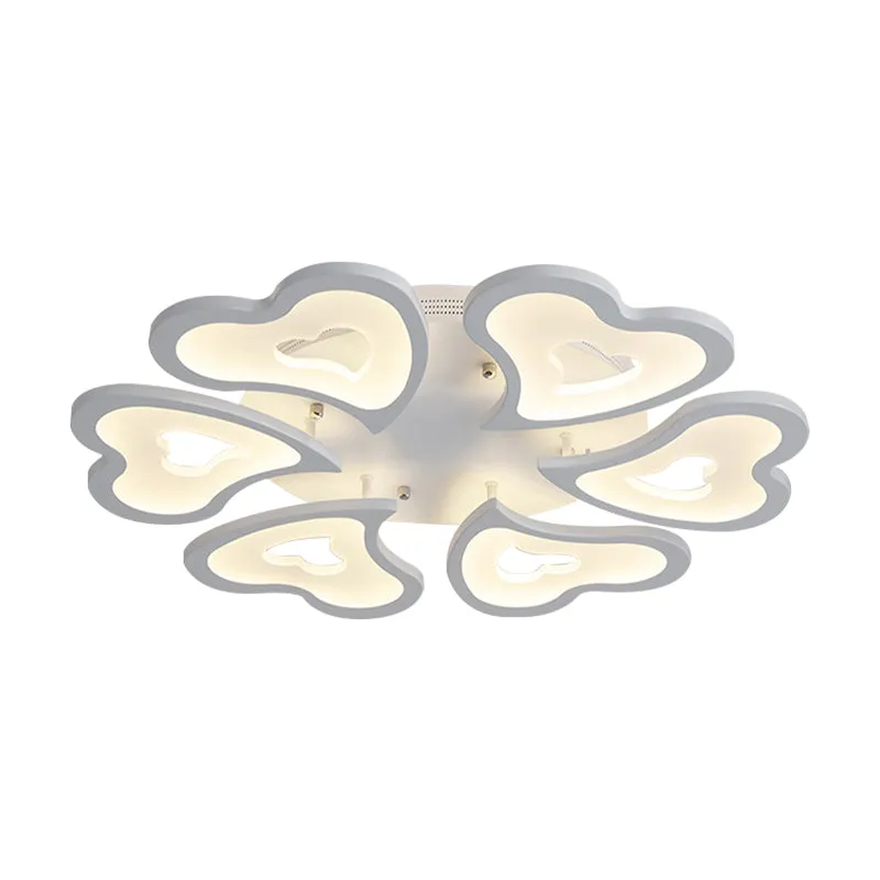 Harten Slaapkamer LED-inbouwlamp Acryl 3/5/9-licht Moderne plafondmontagelamp warm / wit / natuurlijk licht Clearhalo