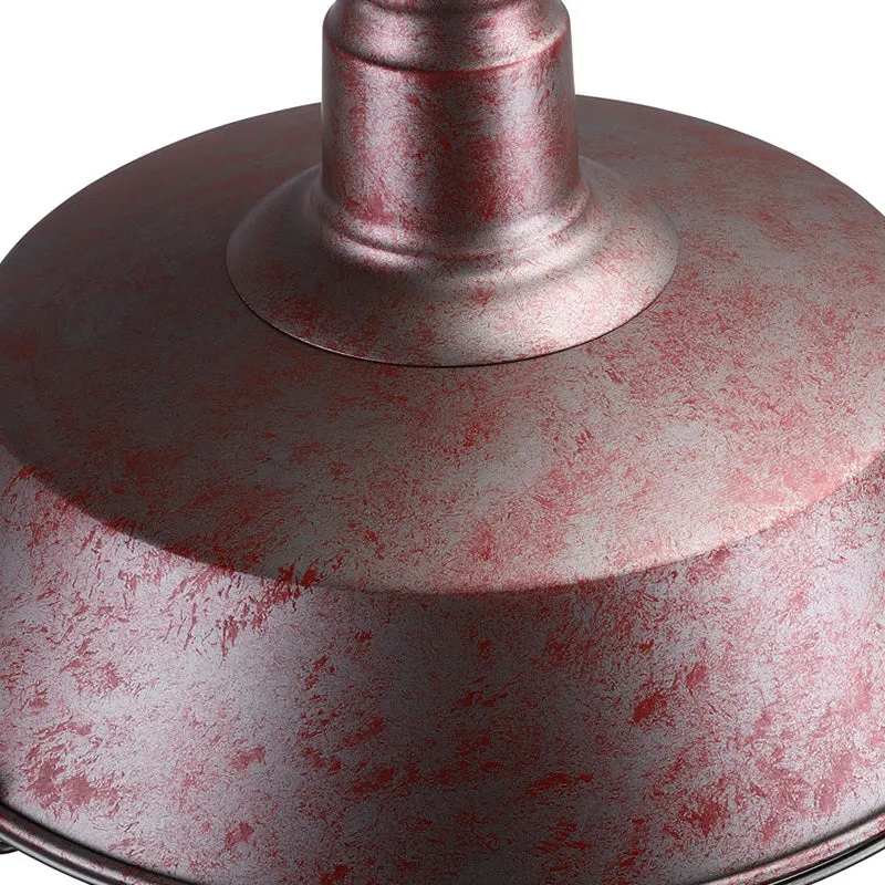 1 Head Barn semi-inbouw plafondlamp antieke stijl roestijzer plafondlamp met kooischaduw Clearhalo