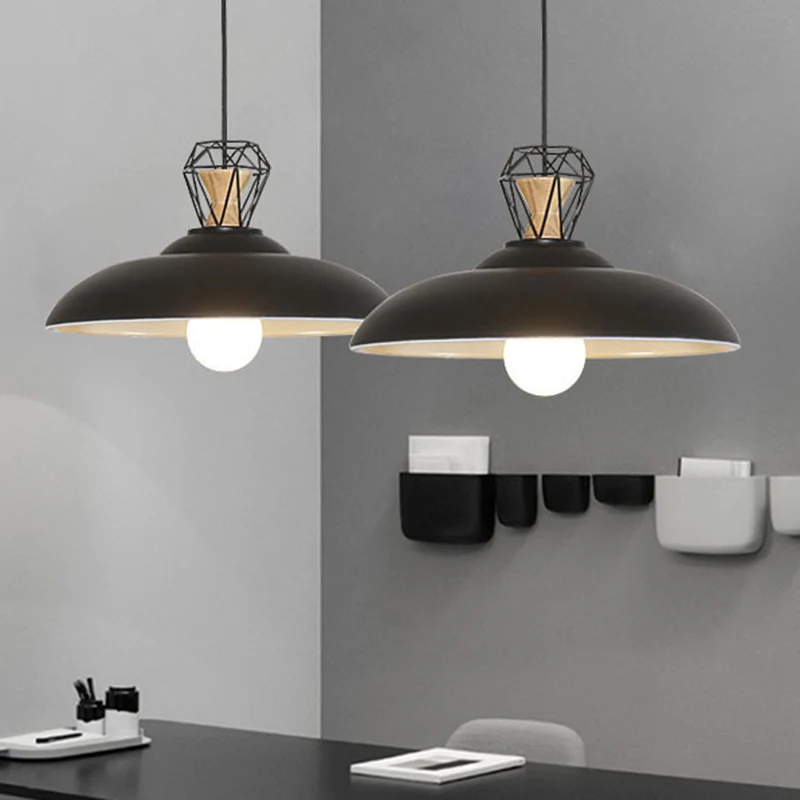 2 Heads Island Lighting industriële restaurant hanglamp met metalen schuurkap zwart Clearhalo