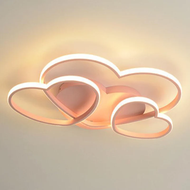 Heart Design Semi-inbouwlamp Kinderacryl Plafondmontage Lichtarmatuur voor kinderslaapkamer Clearhalo