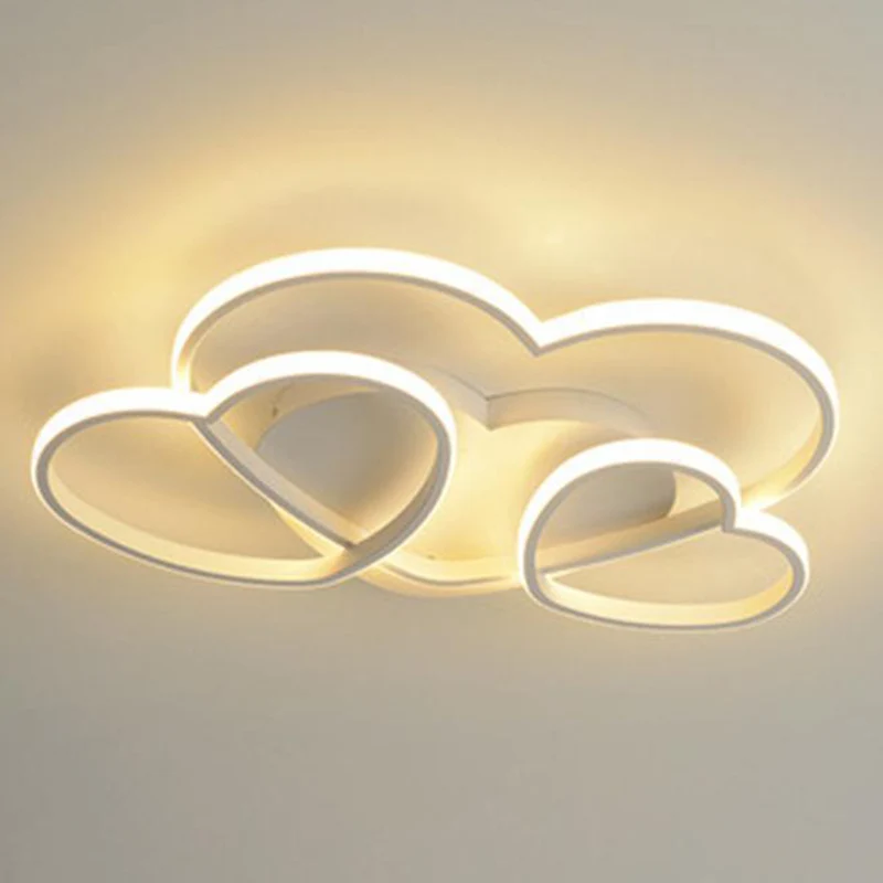 Heart Design Semi-inbouwlamp Kinderacryl Plafondmontage Lichtarmatuur voor kinderslaapkamer Clearhalo