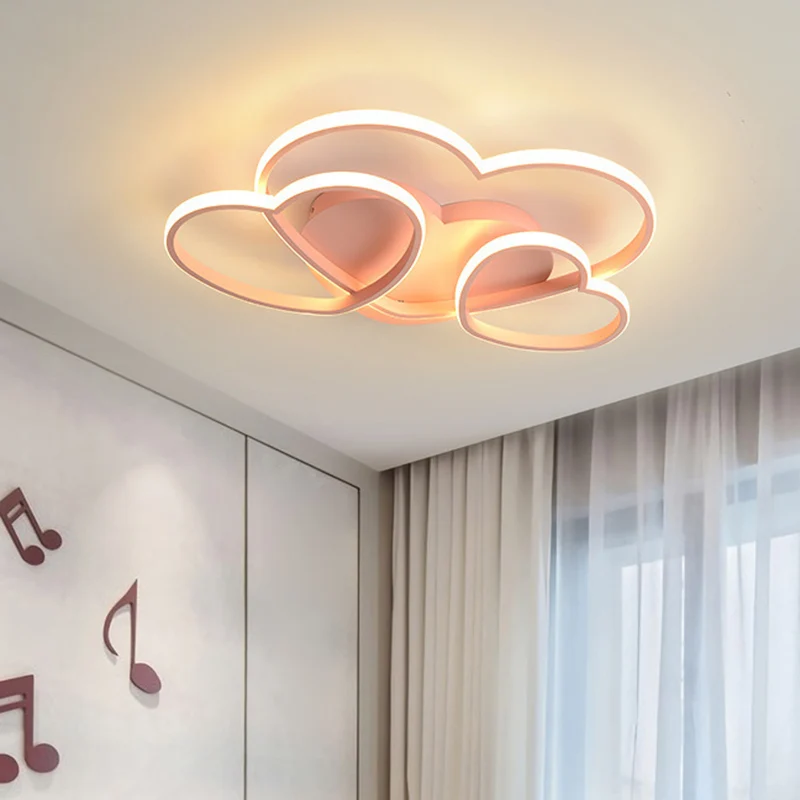 Heart Design Semi-inbouwlamp Kinderacryl Plafondmontage Lichtarmatuur voor kinderslaapkamer Clearhalo
