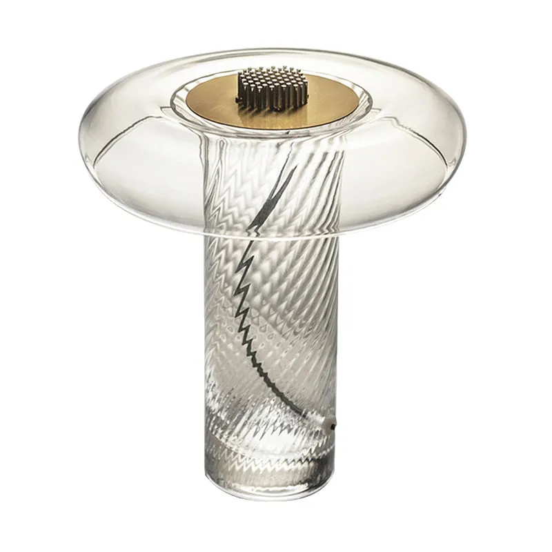 Hedendaagse schaduwrijke taakverlichting Helder glas 1 lamp Woonkamer Kleine bureaulamp Clearhalo