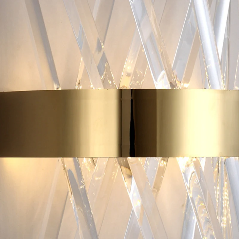 Helder kristal prisma wandmontage licht eigentijdse stijl LED gouden schansverlichting voor slaapkamer Clearhalo