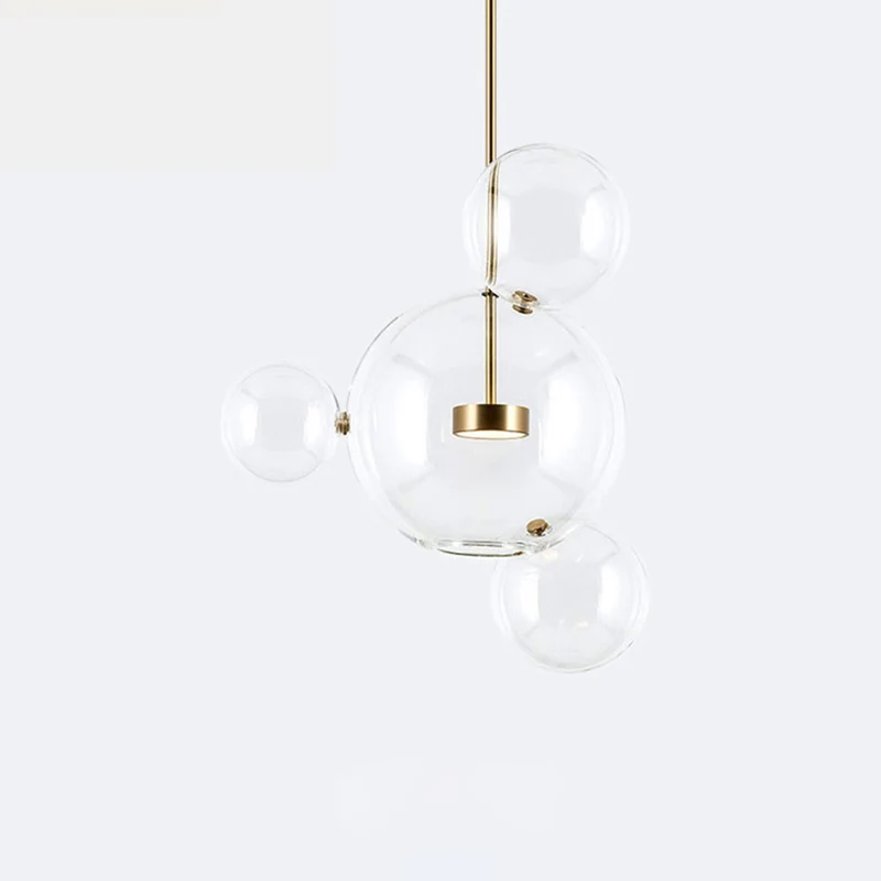Heldere bubbellamp, bolglas, hanglamp voor eetkamer, koffiehuis, restaurant Clearhalo