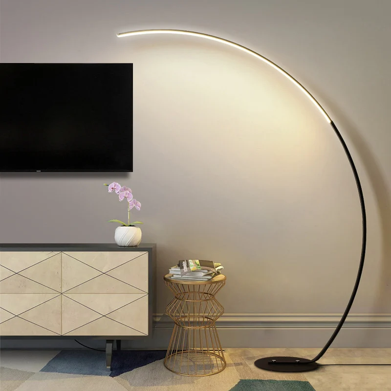 Hengel woonkamer LED-stand-up lamp Acryl moderne vloerverlichting wit licht Clearhalo