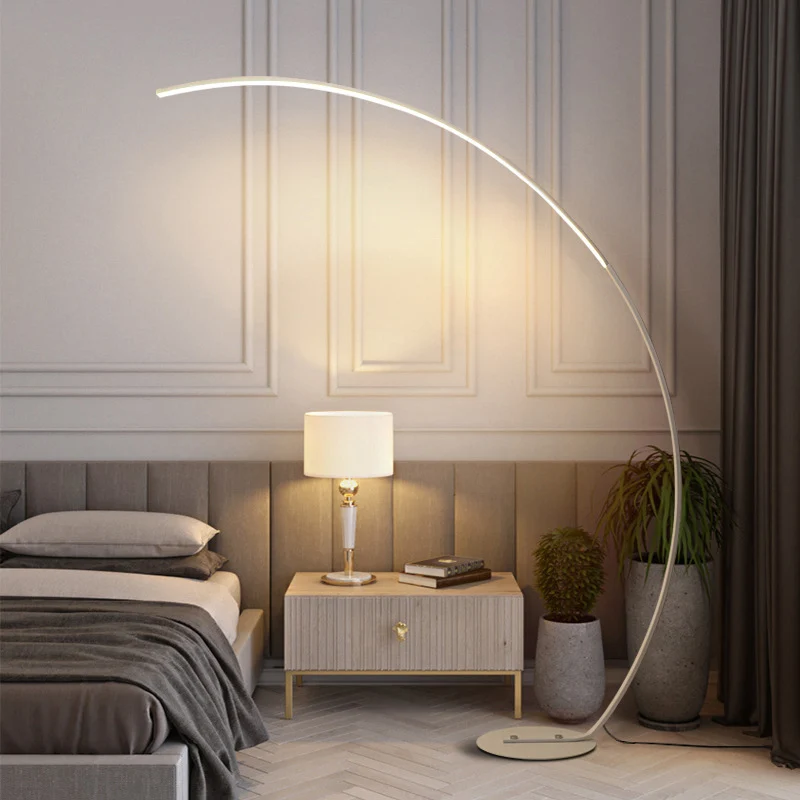 Hengel woonkamer LED-stand-up lamp Acryl moderne vloerverlichting wit licht Clearhalo