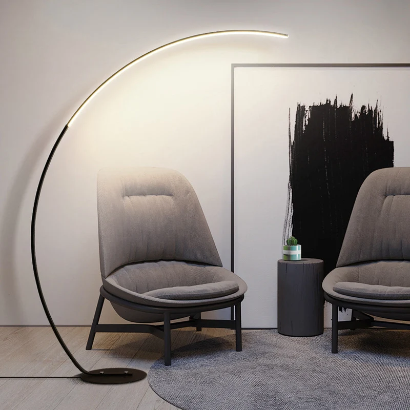 Hengel woonkamer LED-stand-up lamp Acryl moderne vloerverlichting wit licht Clearhalo