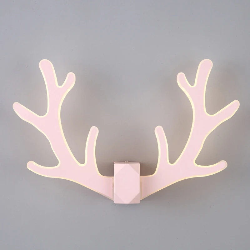 Hertenhoornvormige LED-wandlamp Decoratieve metalen gangkandelaar Verlichtingsarmatuur Clearhalo