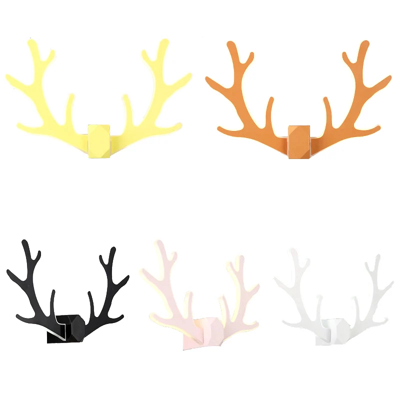 Hertenhoornvormige LED-wandlamp Decoratieve metalen gangkandelaar Verlichtingsarmatuur Clearhalo