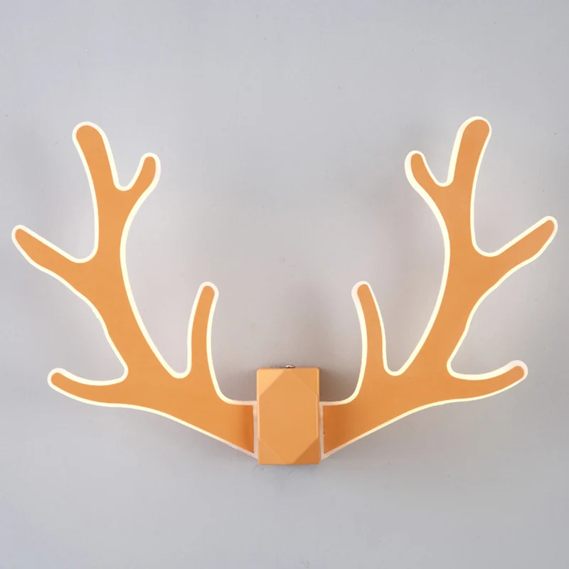 Hertenhoornvormige LED-wandlamp Decoratieve metalen gangkandelaar Verlichtingsarmatuur Clearhalo