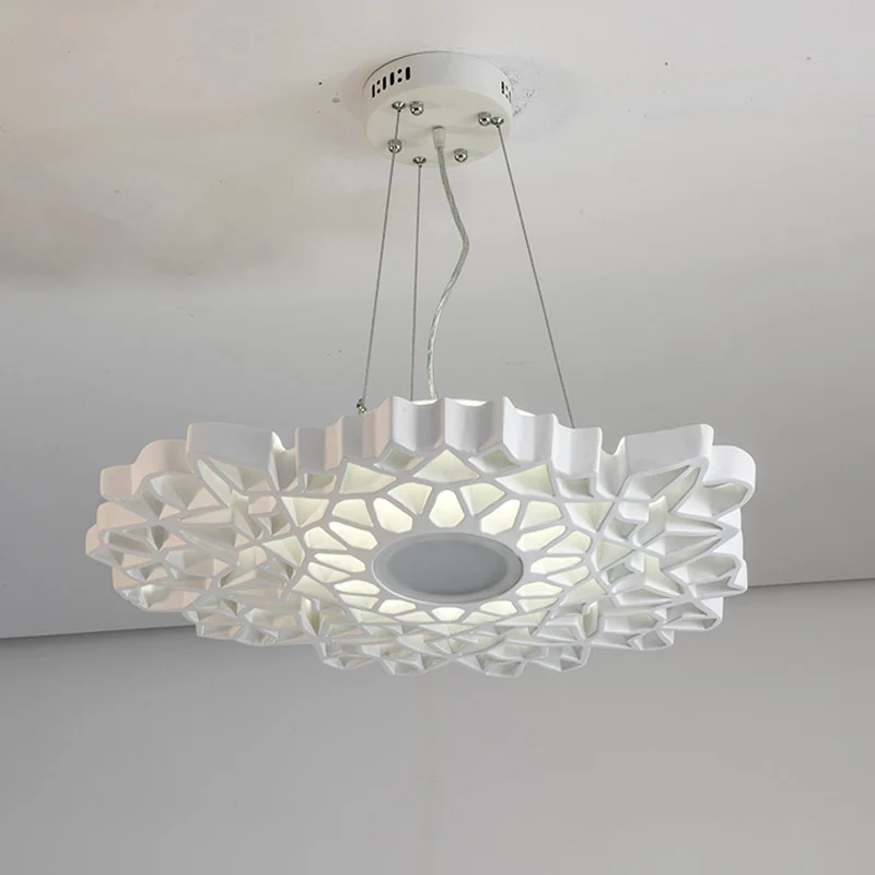 Honingraat hanglamp modern hars 1 kop witte hangende plafondlamp Clearhalo