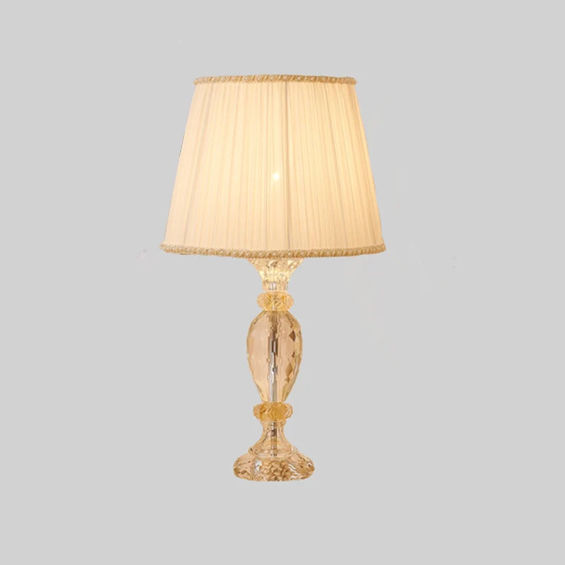 1 hoofdpotvormige taakverlichting Eigentijdse gefacetteerde kristallen leeslamp beige Clearhalo