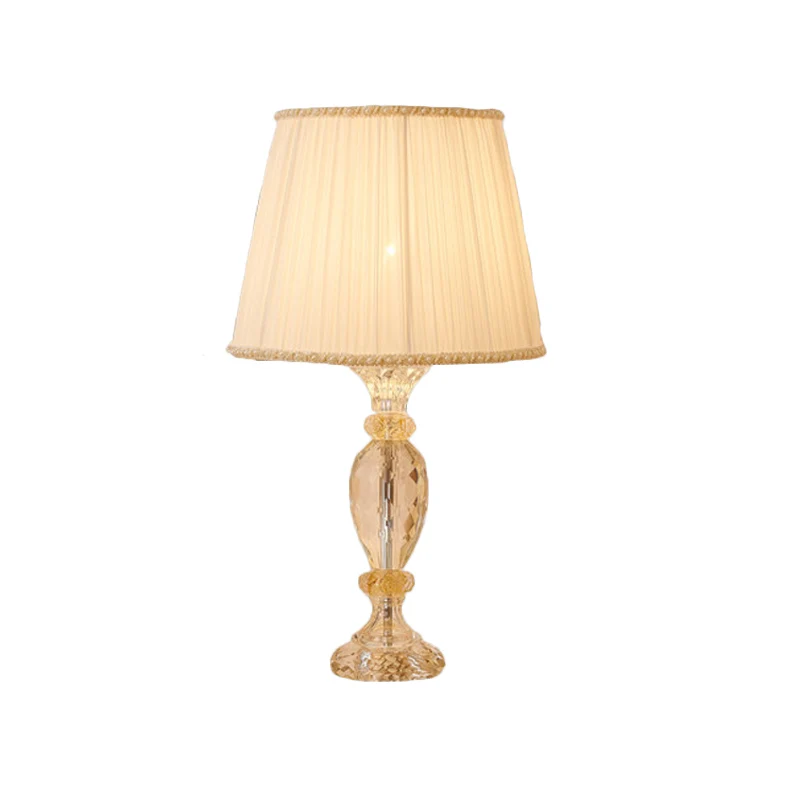 1 hoofdpotvormige taakverlichting Eigentijdse gefacetteerde kristallen leeslamp beige Clearhalo