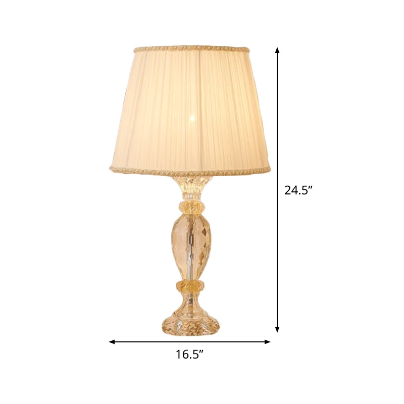 1 hoofdpotvormige taakverlichting Eigentijdse gefacetteerde kristallen leeslamp beige Clearhalo